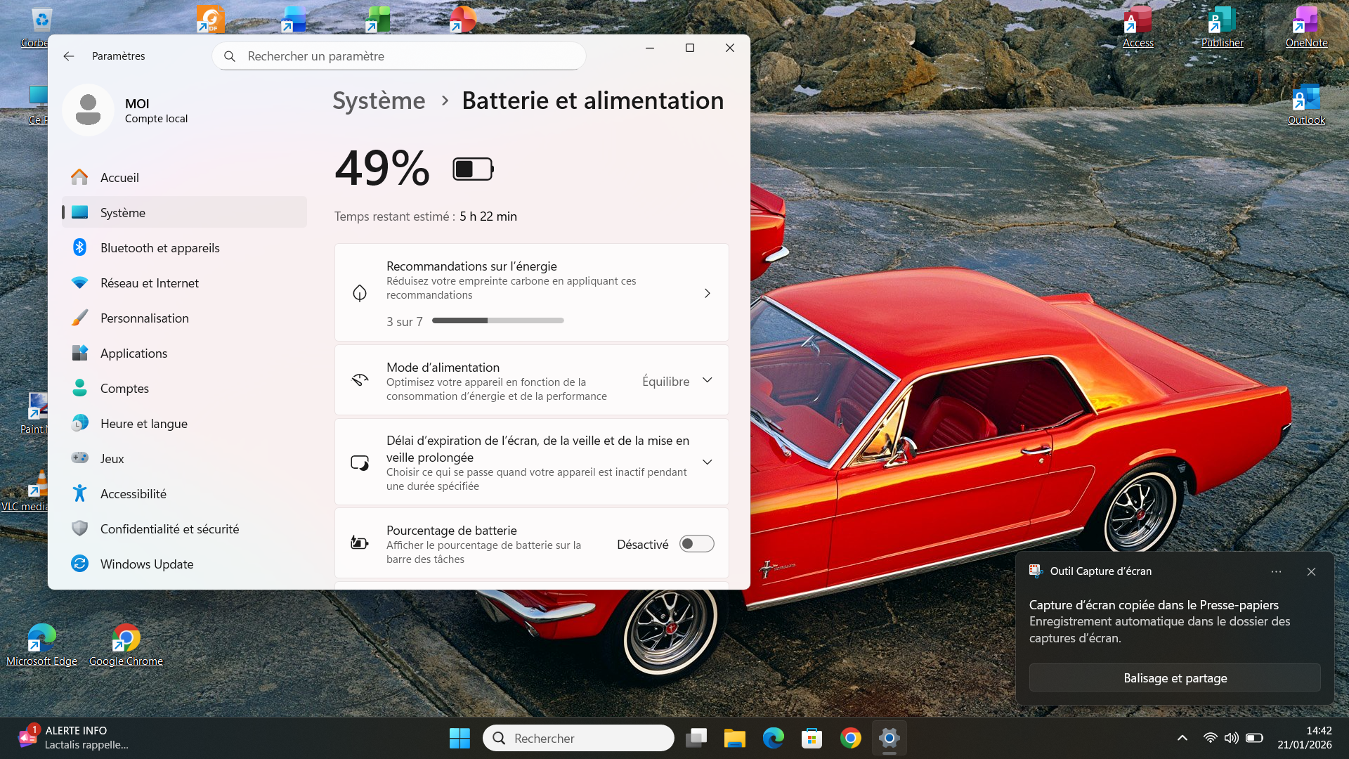 Dell Latitude 5420 – autonomie sous Windows