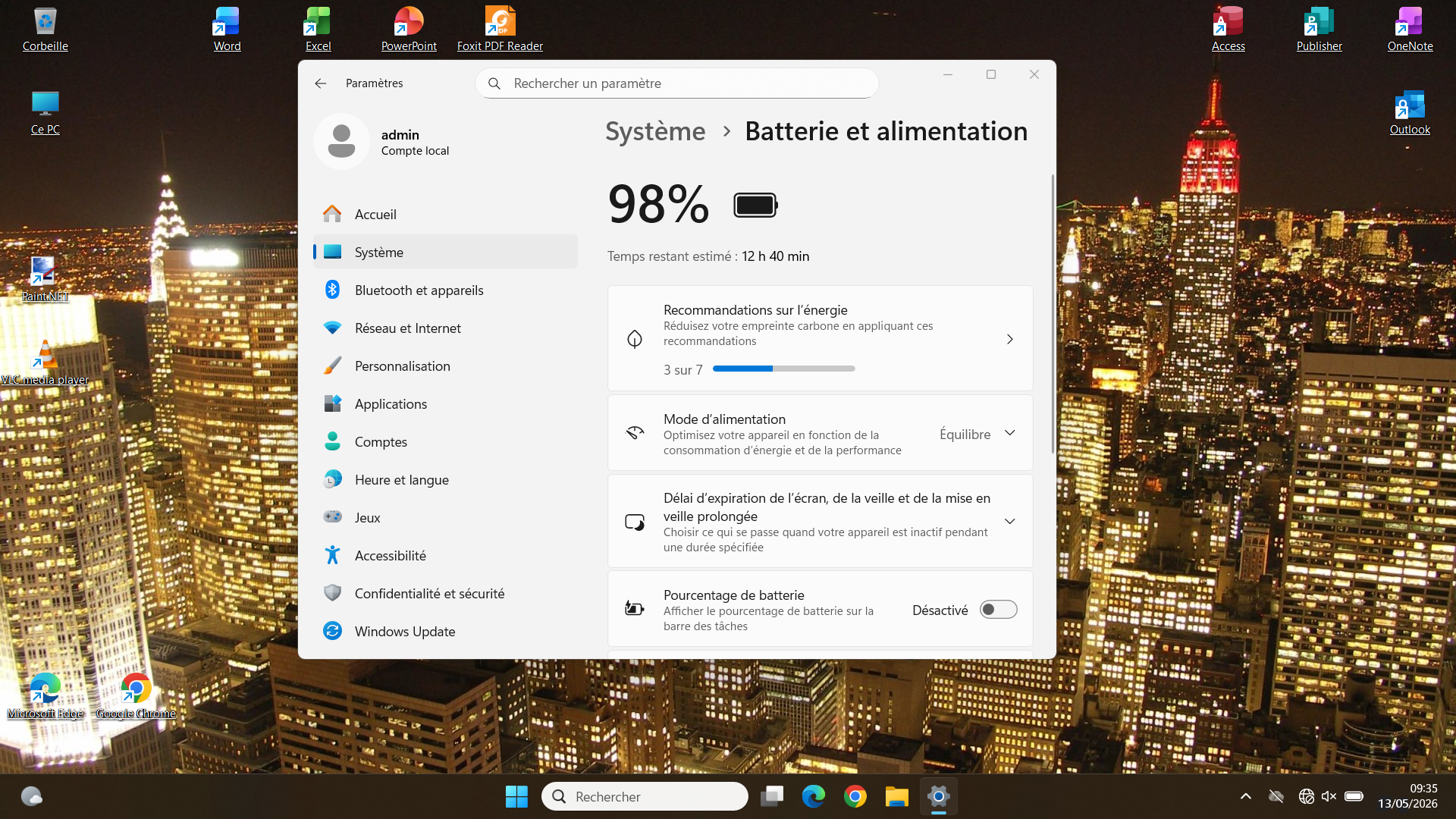 Dell Latitude 5420 – rapport de batterie