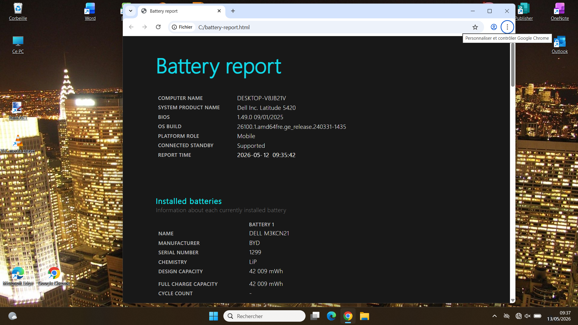 Dell Latitude 5420 – autonomie sous Windows