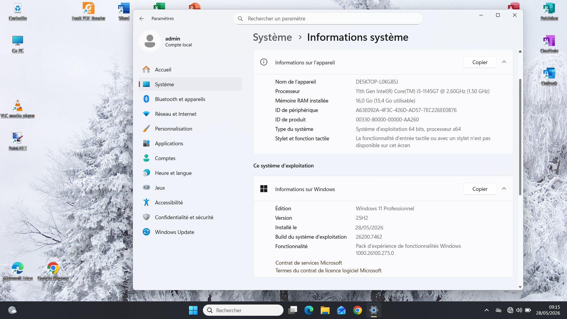 Dell Latitude 5420 – informations système